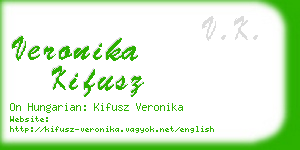 veronika kifusz business card